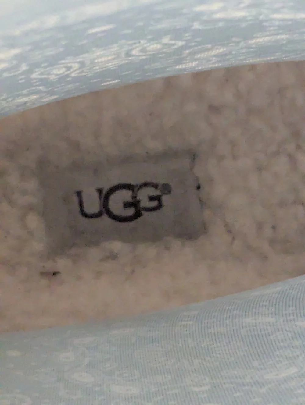 UGG Women's Navy Blue Patterned Rain Boots. Size 9.